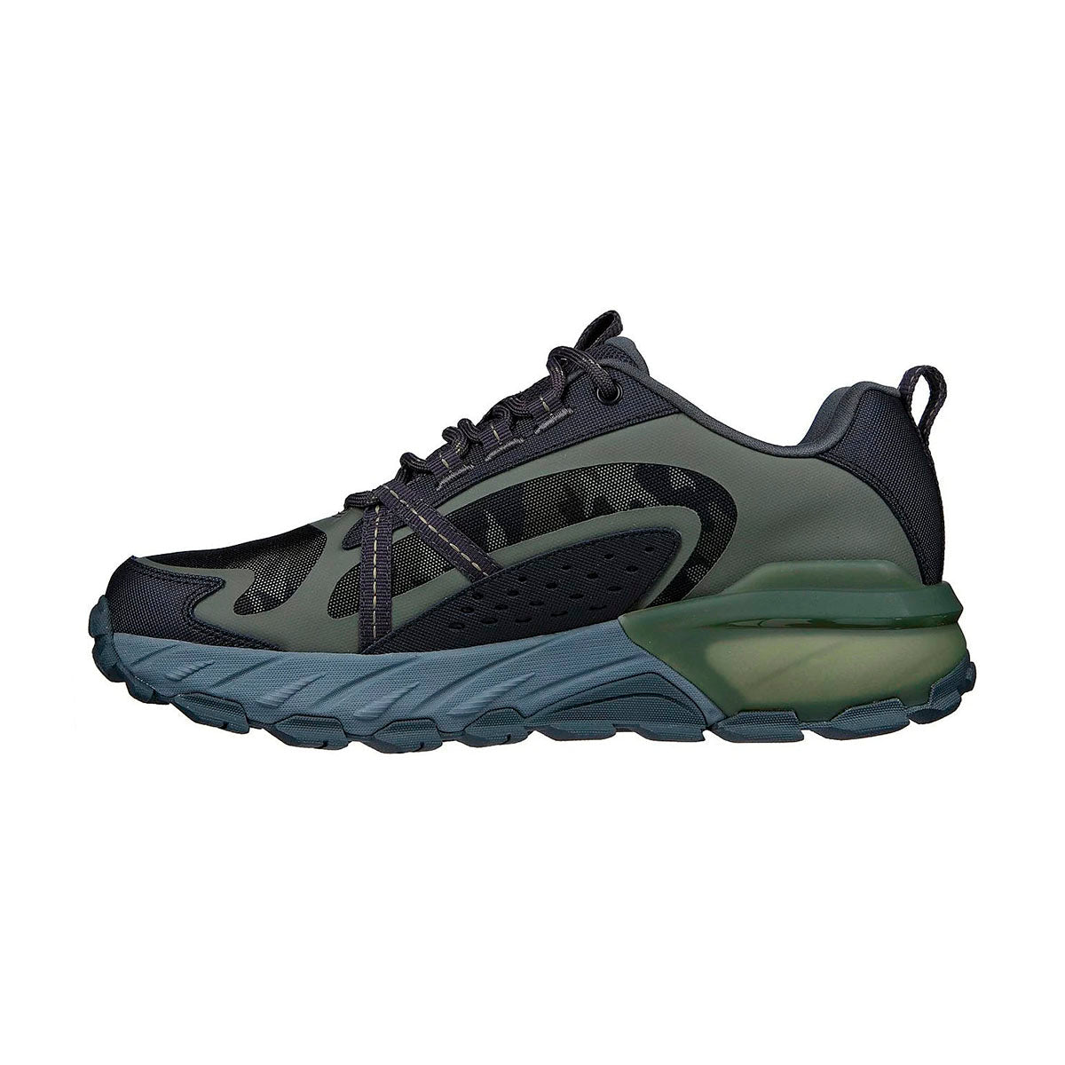 TENIS SKECHERS TASKFORCE PARA CABALLERO COLOR NEGRO OLIVO