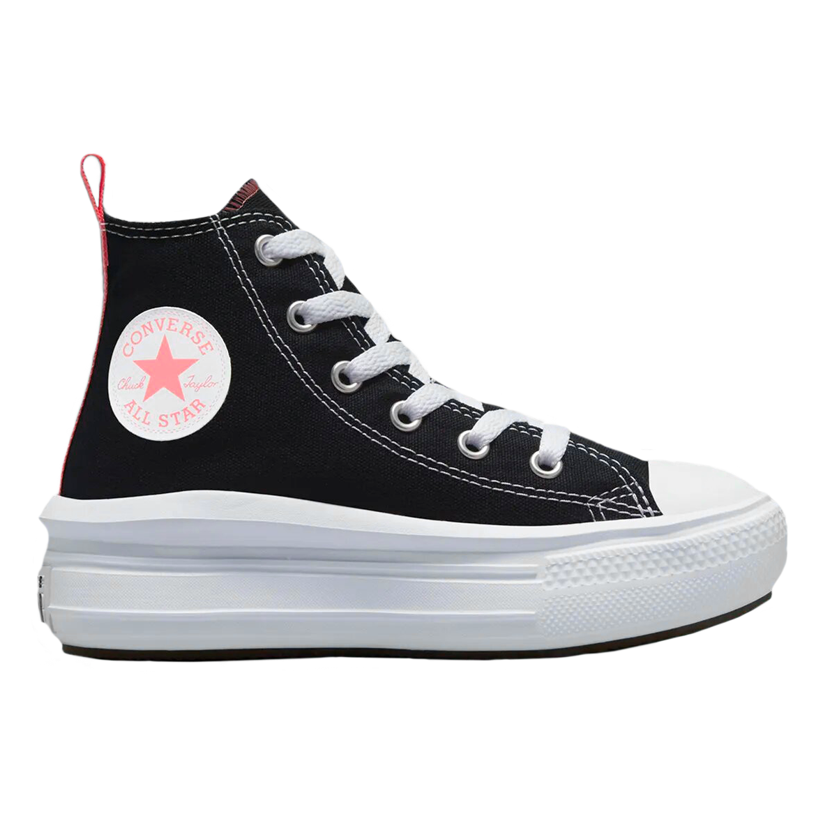 TENIS CONVERSE MOVE PLATAFORMA PARA NIÑA COLOR NEGRO CORAL