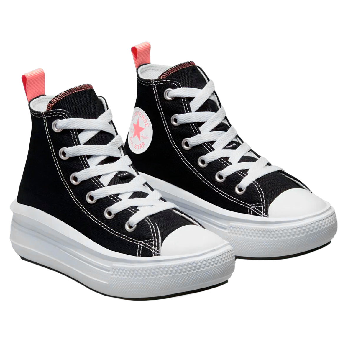 TENIS CONVERSE MOVE PLATAFORMA PARA NIÑA COLOR NEGRO CORAL