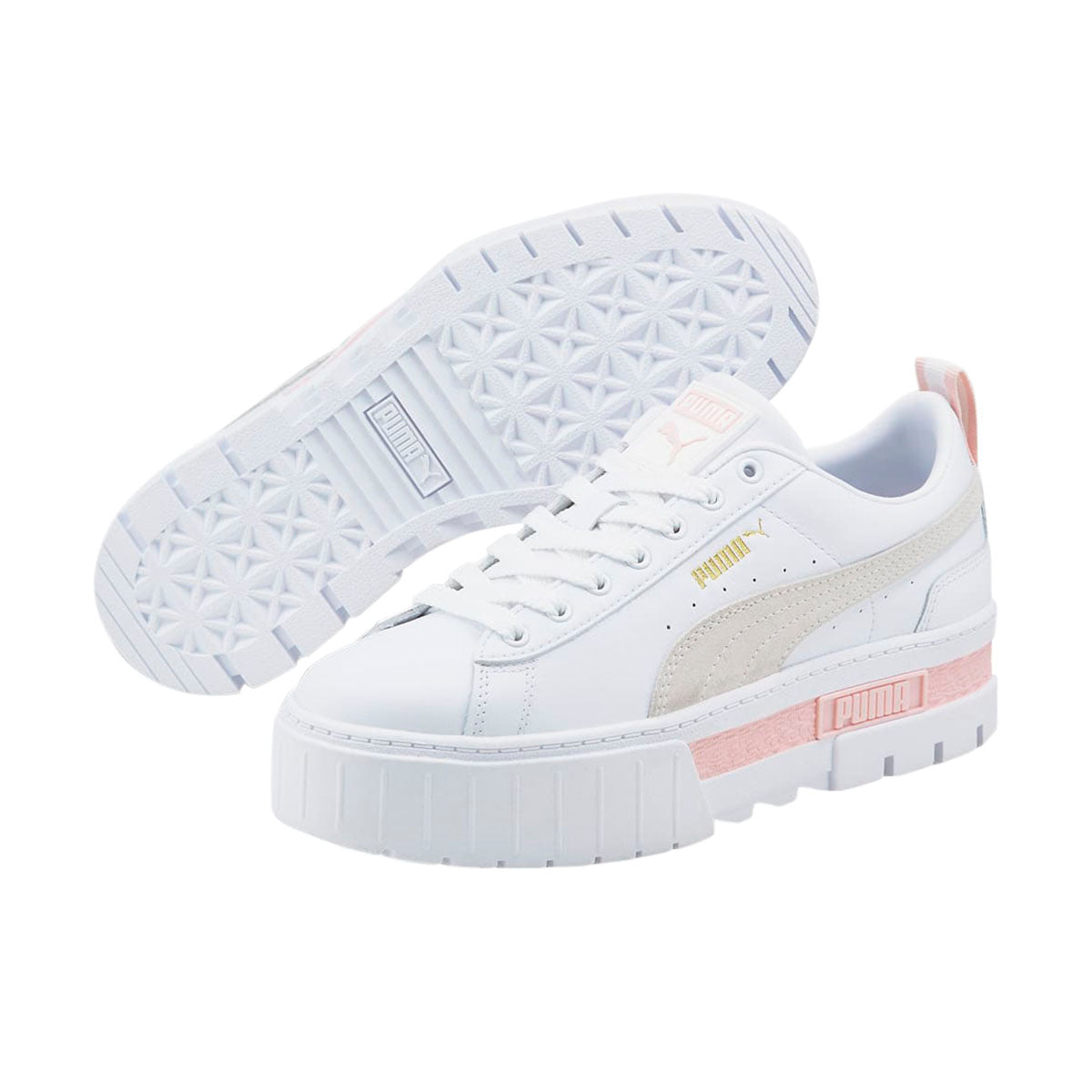 TENIS PUMA MAYZE LTH PARA DAMA COLOR BLANCO BEIGE ROSA