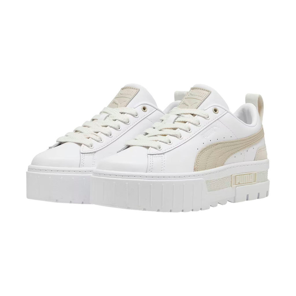 TENIS PUMA MAYZE LUXE PARA DAMA COLOR BLANCO BEIGE