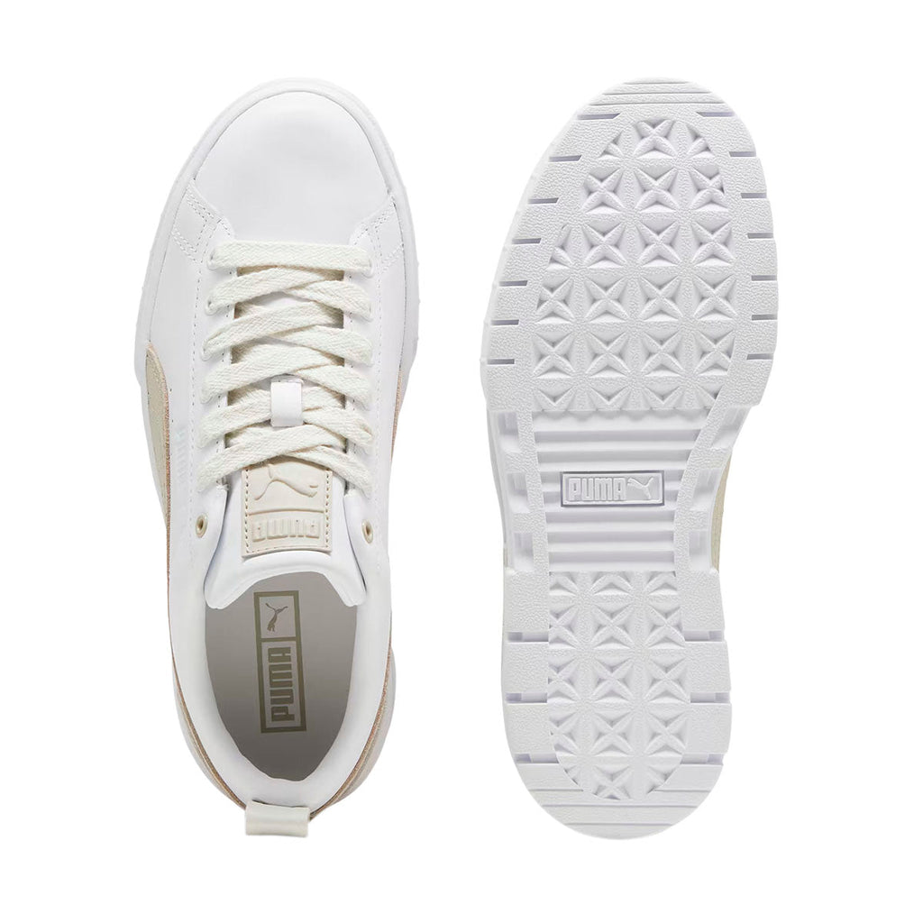 TENIS PUMA MAYZE LUXE PARA DAMA COLOR BLANCO BEIGE