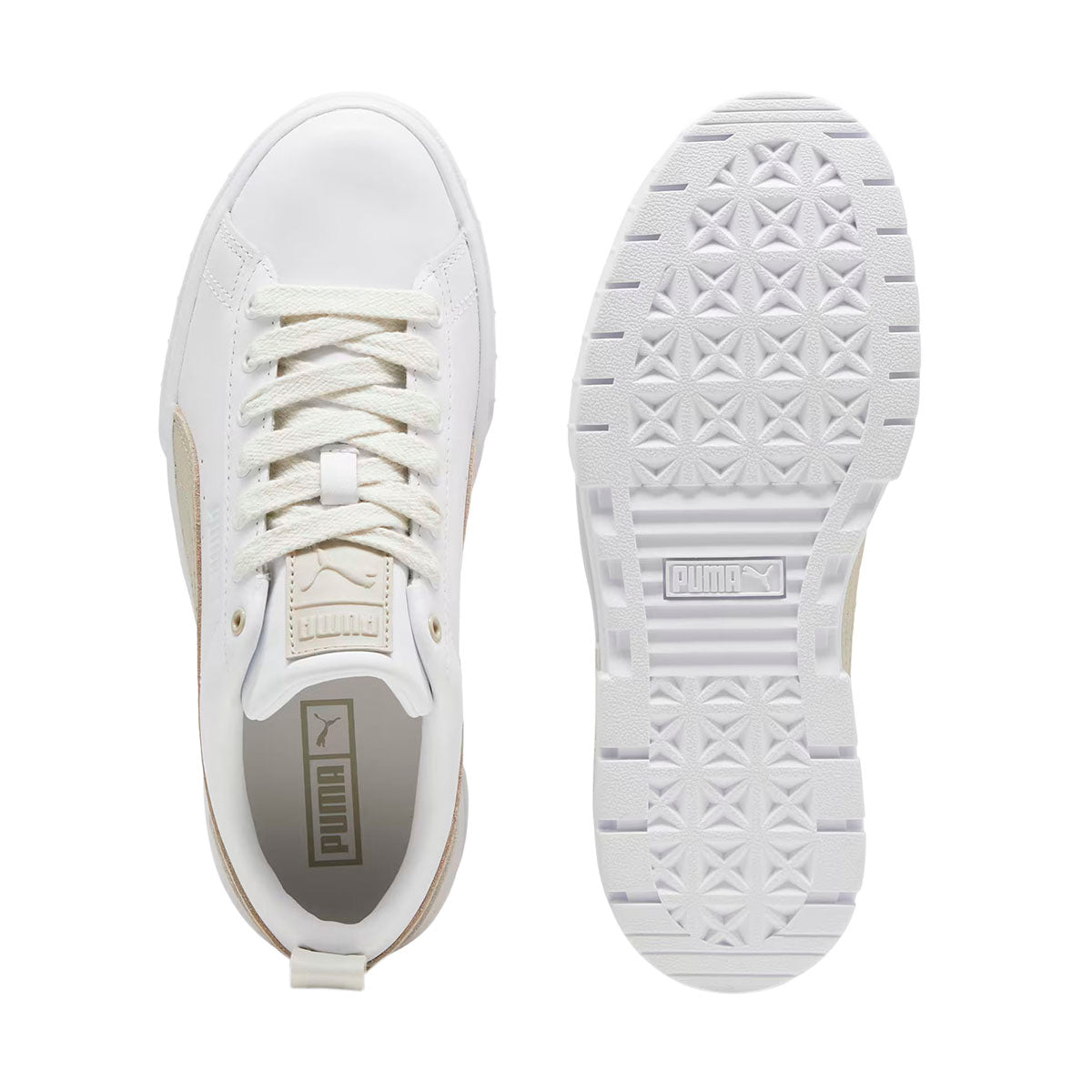 TENIS PUMA MAYZE LUXE PARA DAMA COLOR BLANCO BEIGE
