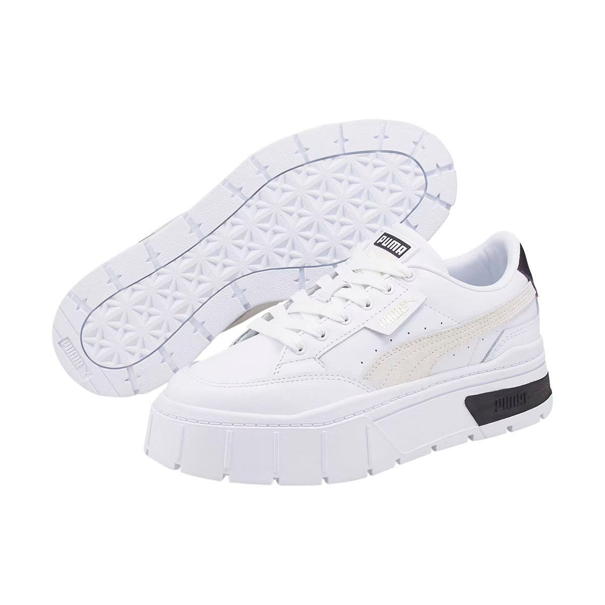 TENIS PUMA MAYZE STACK PARA DAMA COLOR BLANCO BEIGE NEGRO