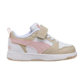 TENIS PUMA REBOUND V6 INFANTIL COLOR BLANCO BEIGE ROSA