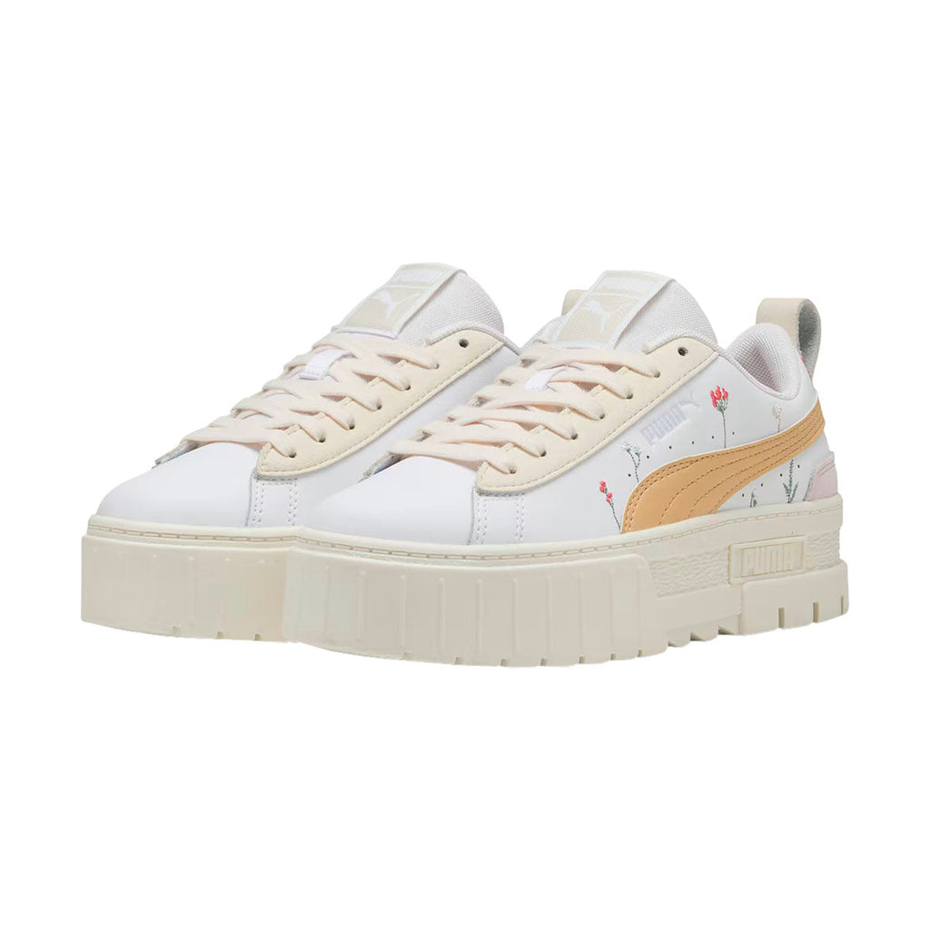 TENIS PUMA MAYZE SECRET GARDEN PARA DAMA COLOR BLANCO BEIGE