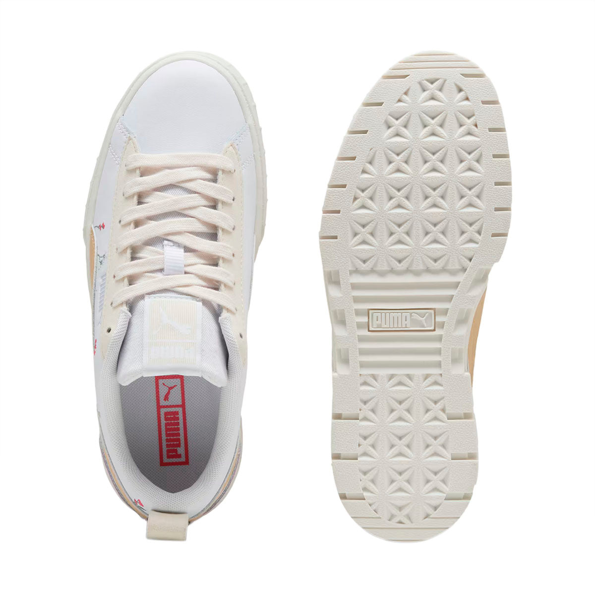 TENIS PUMA MAYZE SECRET GARDEN PARA DAMA COLOR BLANCO BEIGE