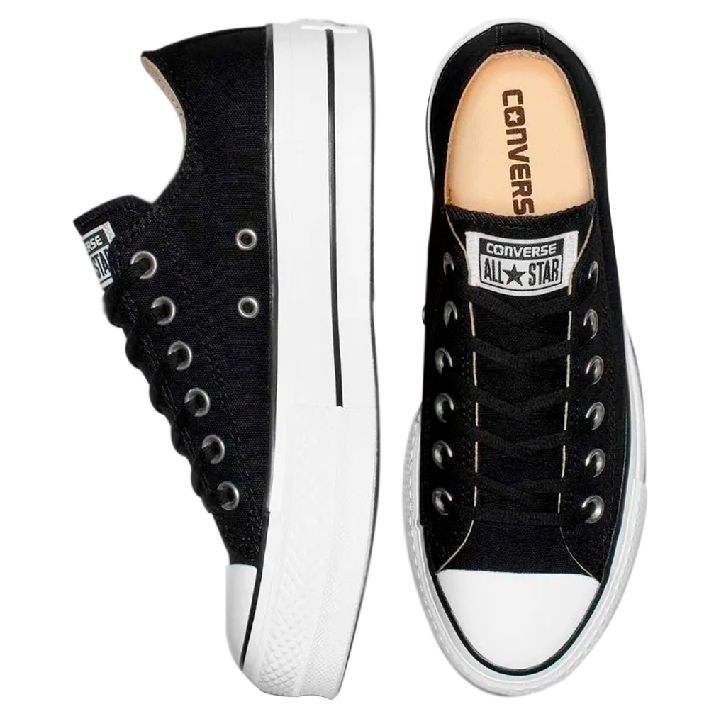 TENIS CONVERSE DE PLATAFORMA PARA DAMA COLOR NEGRO LONA