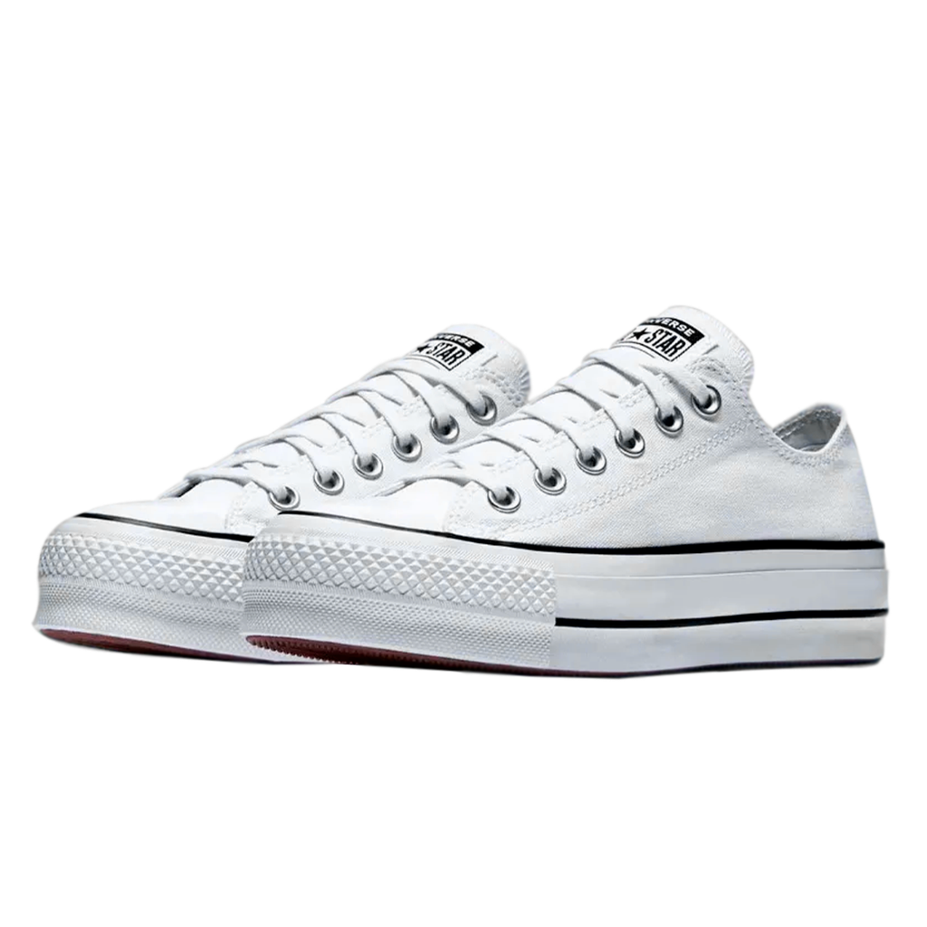 TENIS CONVERSE DE PLATAFORMA PARA DAMA COLOR BLANCO LONA