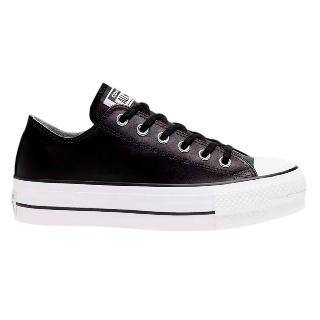 TENIS CONVERSE ALL STAR DE PLATAFORMA PARA DAMA NEGRO PIEL
