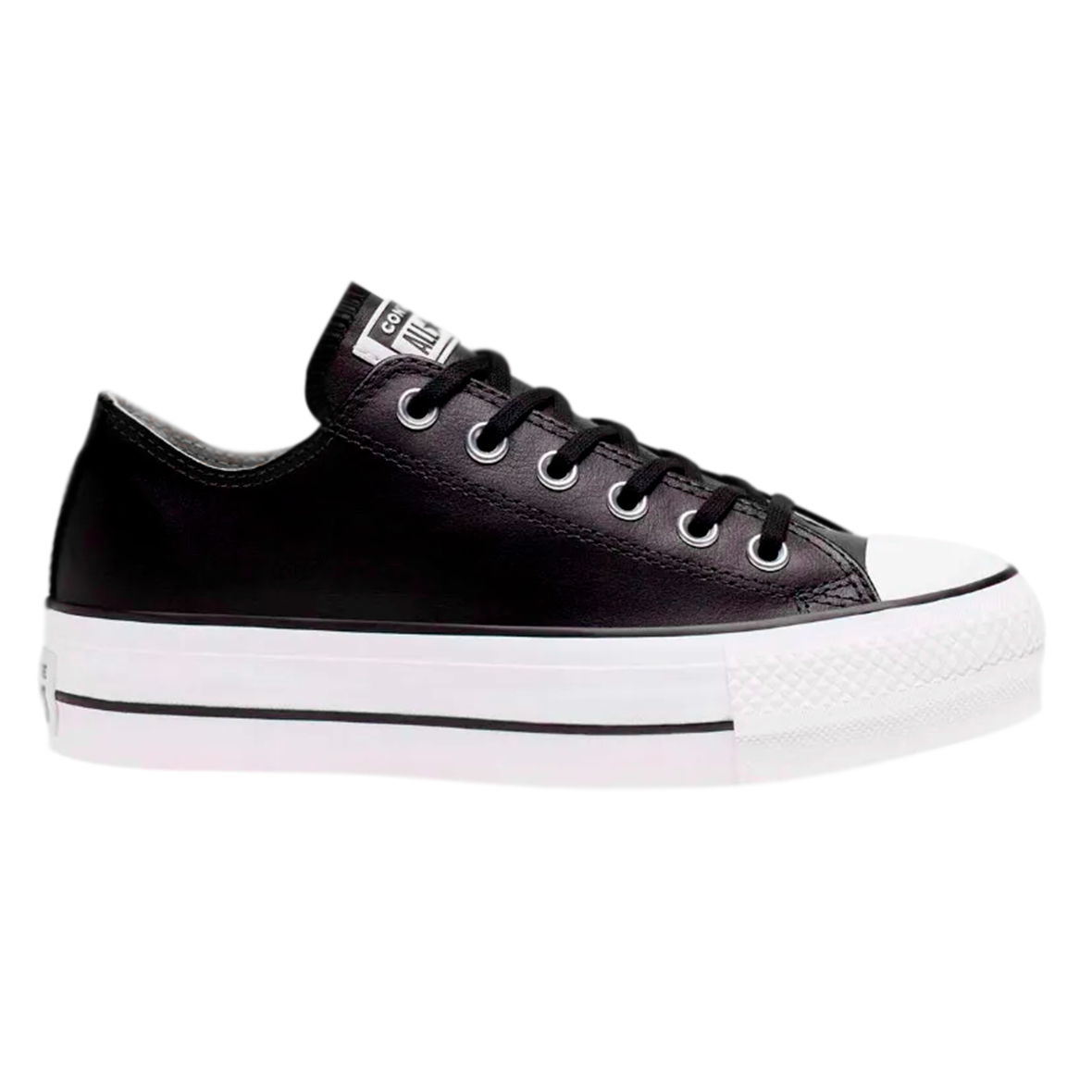 TENIS CONVERSE ALL STAR DE PLATAFORMA PARA DAMA NEGRO PIEL