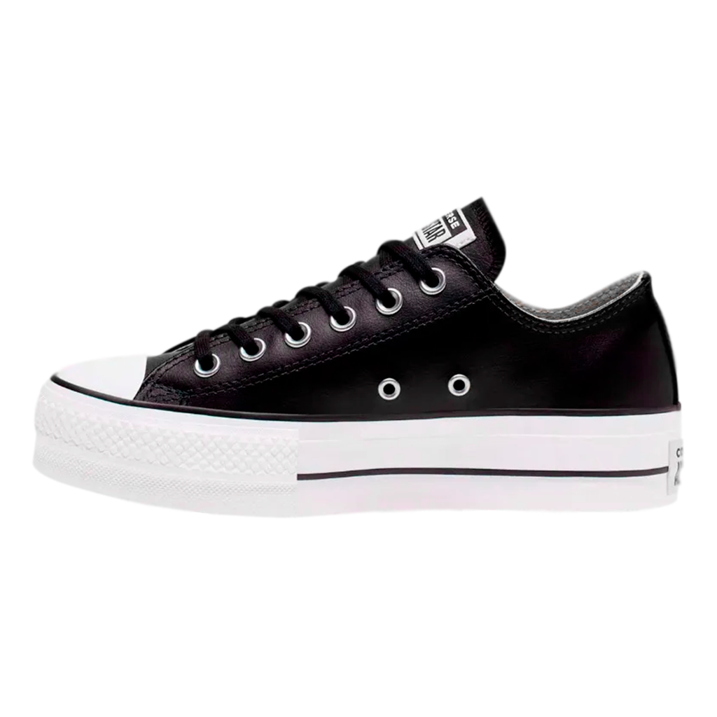 TENIS CONVERSE ALL STAR DE PLATAFORMA PARA DAMA NEGRO PIEL
