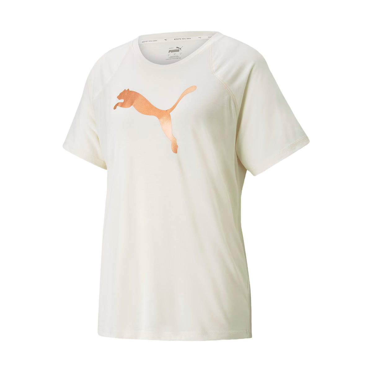 PLAYERA PUMA EVOSTRIPE PARA DAMA COLOR BEIGE