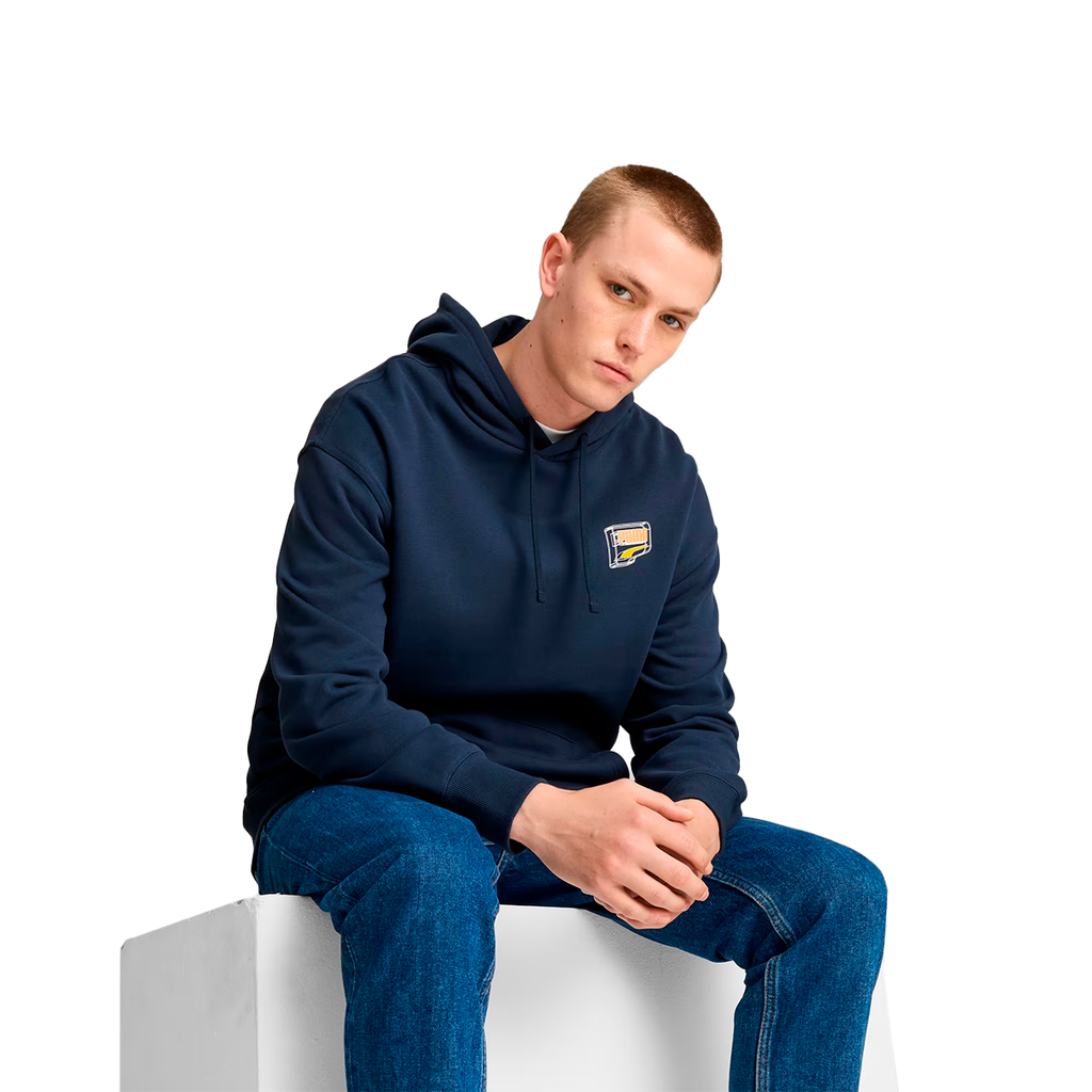 SUDADERA PUMA GRAPHICS PARA CABALLERO COLOR AZUL MARINO