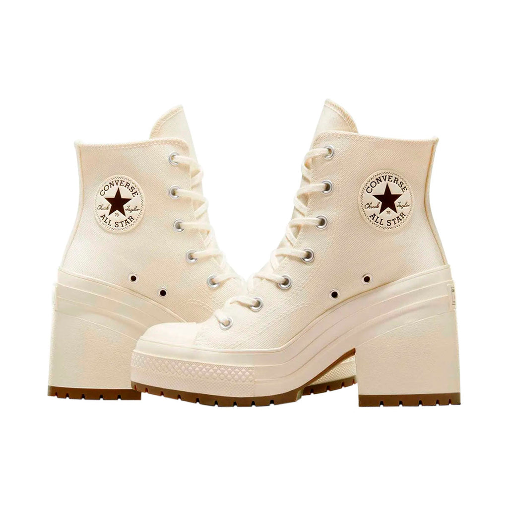 TENIS CONVERSE CHUCK TAYLOR 70 LUXE HEEL PARA DAMA COLOR BEIGE