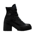 TENIS CONVERSE CHUCK TAYLOR 70 LUXE HEEL PARA DAMA COLOR NEGRO MONOCROMO