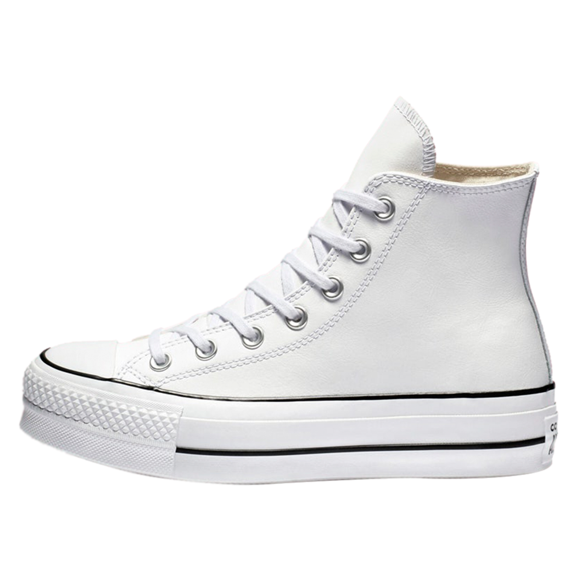 TENIS CONVERSE ALL STAR PARA DAMA DE PLATAFORMA BLANCO PIEL