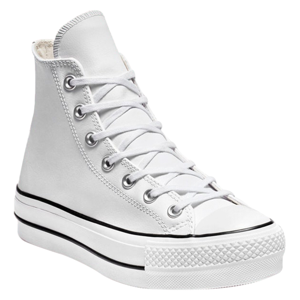 TENIS CONVERSE ALL STAR PARA DAMA DE PLATAFORMA BLANCO PIEL
