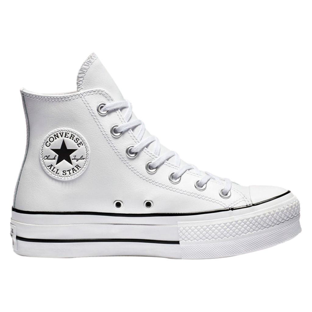 TENIS CONVERSE ALL STAR PARA DAMA DE PLATAFORMA BLANCO PIEL