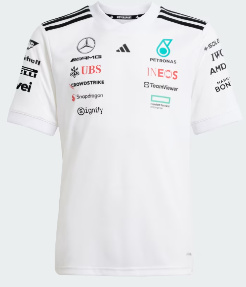 MERCEDES F1 DRIVER JSY TSHIRT  WHITE JOVEN