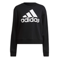 SUDADERA ADIDAS ESSENTIALS LOGO PARA DAMA COLOR NEGRO BLANCO